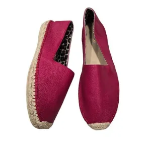 Maje Espadrille Flats Shoes Women's Red Size EU 40 Leather Slip On Outdoor