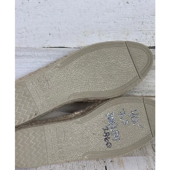 Manebi womens 38 jute casual shoe new Suede Double Sole Espadrilles Hamptons
