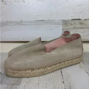 Manebi womens 38 jute casual shoe new Suede Double Sole Espadrilles Hamptons