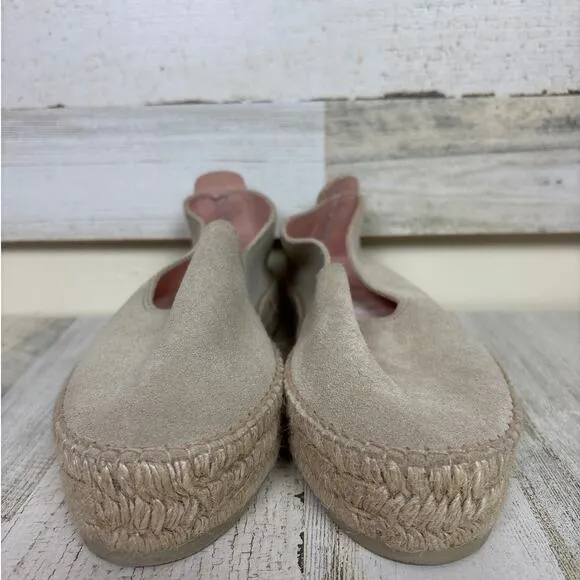 Manebi womens 38 jute casual shoe new Suede Double Sole Espadrilles Hamptons