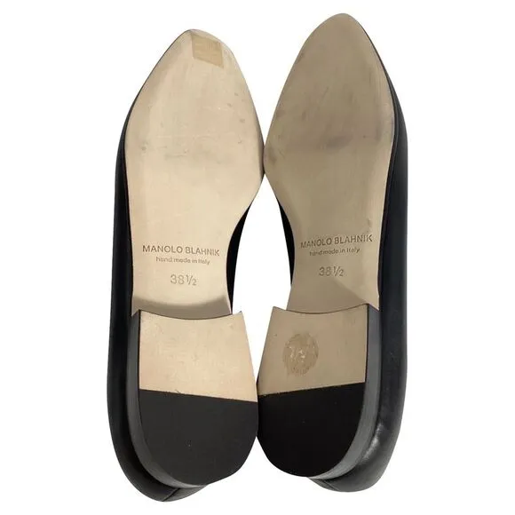 Manolo Blahnik Pitaka Loafers in Black Leather and Calf Hair