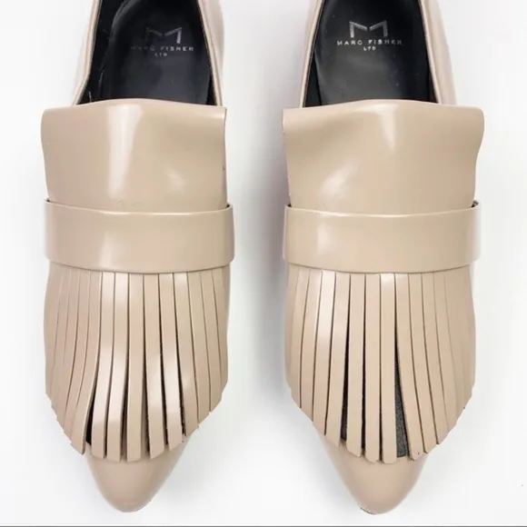 Marc fisher fringe faux leather loafers