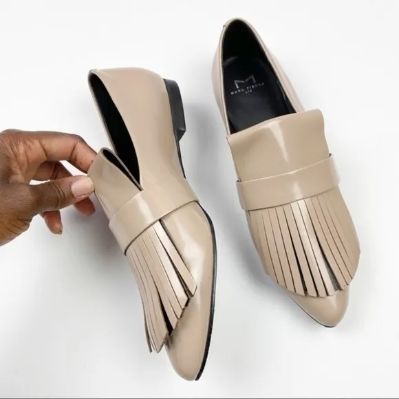 Marc fisher fringe faux leather loafers