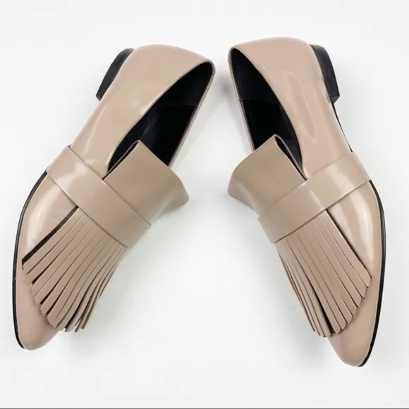 Marc fisher fringe faux leather loafers