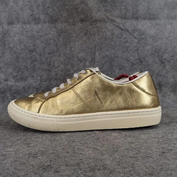 Marc Jacobs Shoes Womens 36 Sneakers Empire Lifestyle Metallic Gold Leather Low