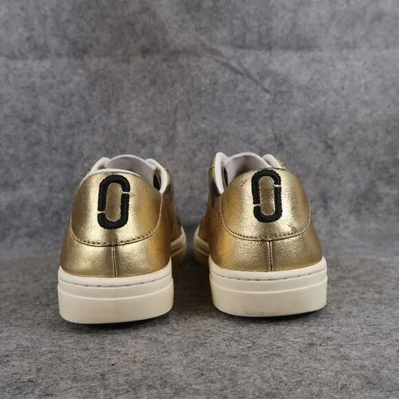 Marc Jacobs Shoes Womens 36 Sneakers Empire Lifestyle Metallic Gold Leather Low