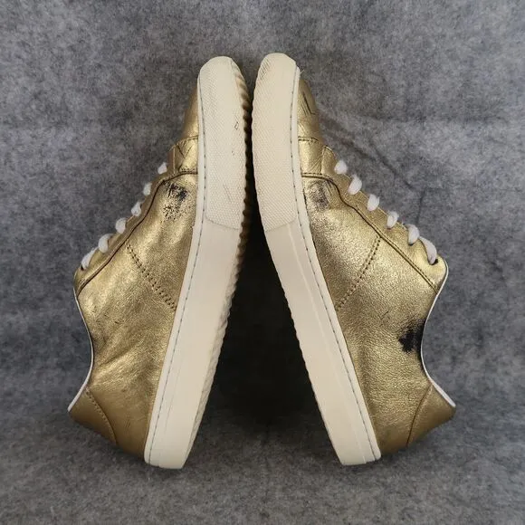 Marc Jacobs Shoes Womens 36 Sneakers Empire Lifestyle Metallic Gold Leather Low