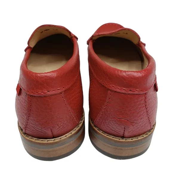 Marc Joseph | NIB East Village Red Berry Grainy Classic Leather Loafers Girl 1.5