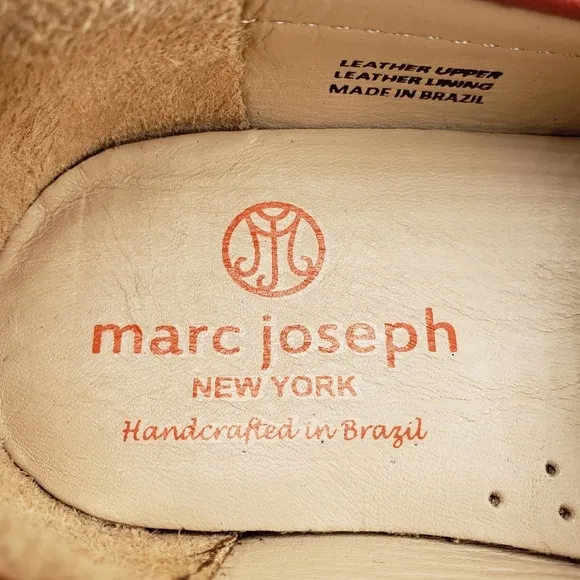 Marc Joseph | NIB East Village Red Berry Grainy Classic Leather Loafers Girl 1.5