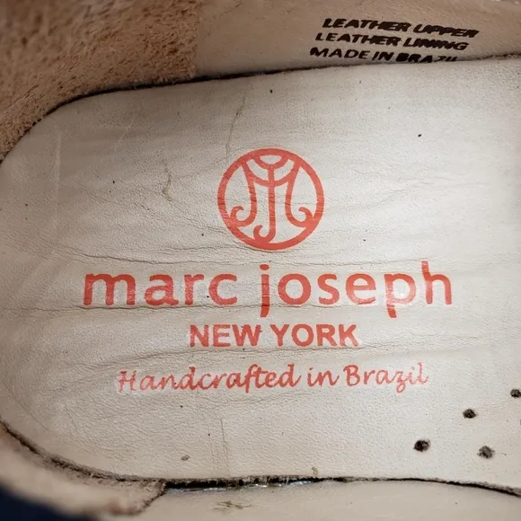 Marc Joseph | NIB Louisville Navy Nobuck Blue Leather Studded Loafers Girl's 11