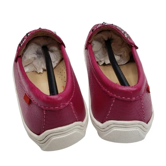 Marc Joseph | NIB Louisville Pink Grainy Leather Studded Loafers Girl's 11.5