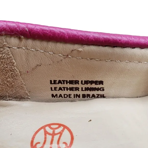 Marc Joseph | NIB Louisville Pink Grainy Leather Studded Loafers Girl's 11.5