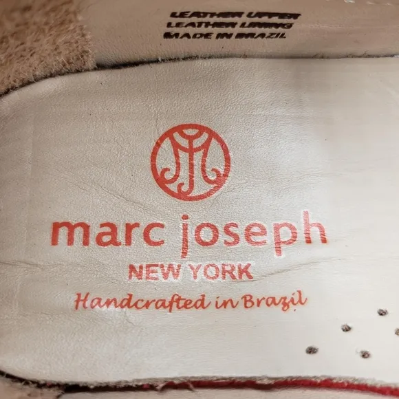 Marc Joseph | NIB Louisville Red Nobuck Leather Preppy Studded Loafers Girl's 13
