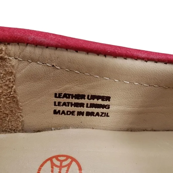 Marc Joseph | NIB Louisville Red Nobuck Leather Preppy Studded Loafers Girl's 13