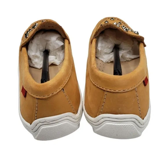 Marc Joseph | NIB Louisville Tan Nobuck Leather Studded Loafers Girl's 1.5
