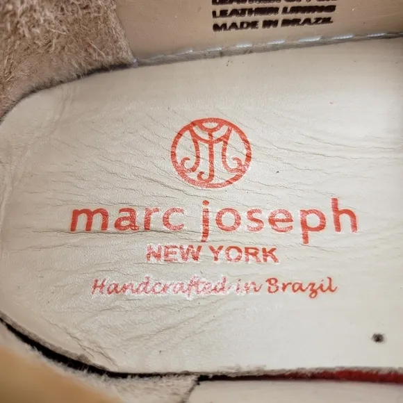 Marc Joseph | NIB Louisville Tan Nobuck Leather Studded Loafers Girl's 1.5