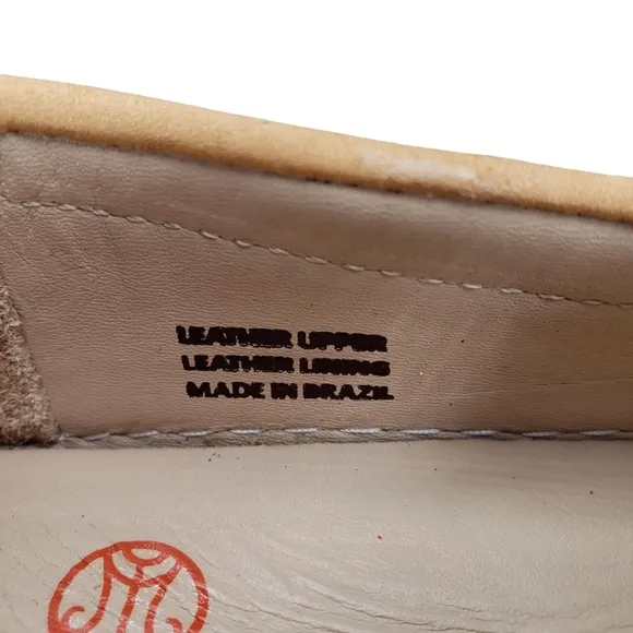 Marc Joseph | NIB Louisville Tan Nobuck Leather Studded Loafers Girl's 1.5