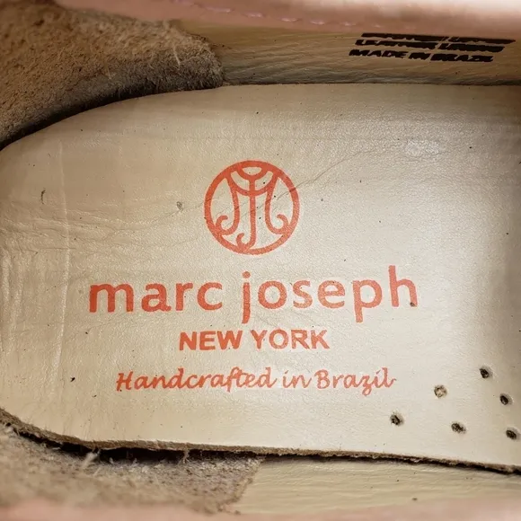 Marc Joseph | NIB Madison Blush Nobuck Silver Star Leather Loafers Girl's 12.5