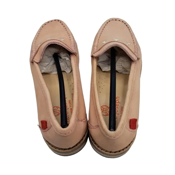 Marc Joseph | NIB Madison Blush Nobuck Silver Star Leather Loafers Girl's 12.5