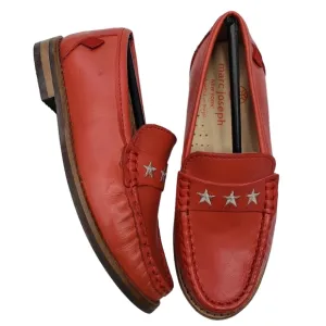 Marc Joseph | NIB Madison Coral Napa Silver Star Leather Loafers Girl's 11.5