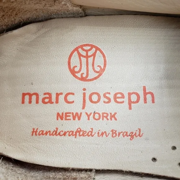 Marc Joseph | NIB Madison Gray Nobuck Silver Star Leather Loafers Girl's 1.5