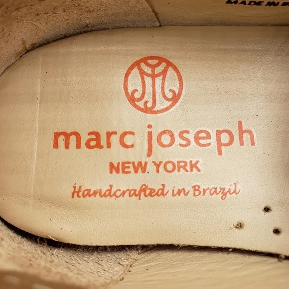 Marc Joseph | NIB Madison Porcelain Nobuck Gold Star Leather Loafers Girl's 13