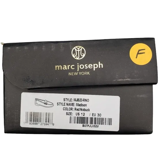 Marc Joseph | NIB Madison Red Nobuck Gold Star Preppy Leather Loafers Girl's 12