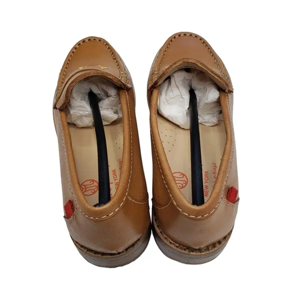 Marc Joseph | NIB Madison Tan Napa Gold Star Leather Preppy Loafers Girl's 13