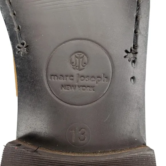 Marc Joseph | NIB Madison Tan Napa Gold Star Leather Preppy Loafers Girl's 13