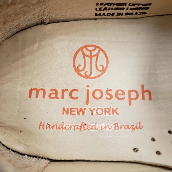 Marc Joseph | NIB Mott St Blue Grainy Silver Grommet Leather Loafers Girl's 11