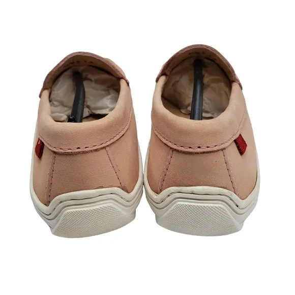 Marc Joseph | NIB Mott St Blush Nobuck Silver Grommet Leather Loafers Girl's 1.5