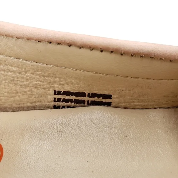 Marc Joseph | NIB Mott St Blush Nobuck Silver Grommet Leather Loafers Girl's 1.5