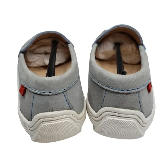 Marc Joseph | NIB Mott St Light Grey Nobuck Silver Grommet Loafers Girl's 12