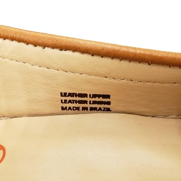 Marc Joseph | NIB Mott St Tan Grainy Silver Grommet Leather Loafers Girl's 5