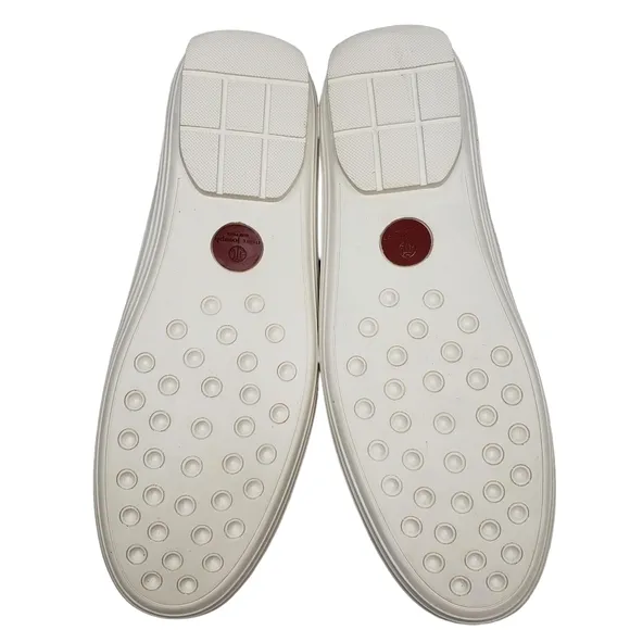 Marc Joseph | NIB Mott St Tan Grainy Silver Grommet Leather Loafers Girl's 5