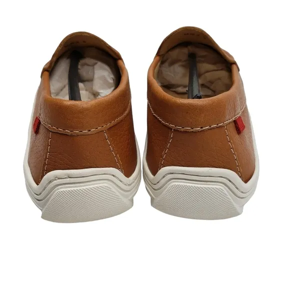 Marc Joseph | NIB Mott St Tan Grainy Silver Grommet Leather Loafers Girl's 5