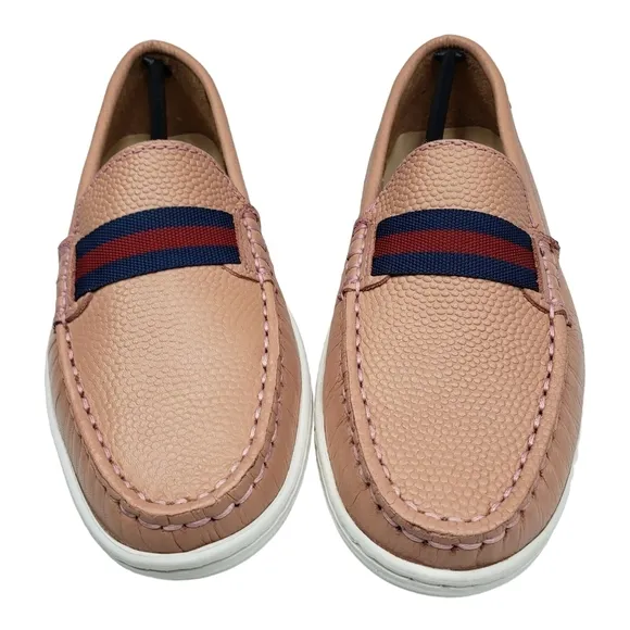 Marc Joseph | NIB Mulberry Blush Pebble Grainy Classic Leather Loafers Girl 2.5