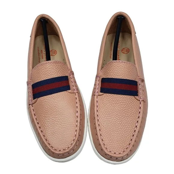 Marc Joseph | NIB Mulberry Blush Pebble Grainy Classic Leather Loafers Girl 2.5