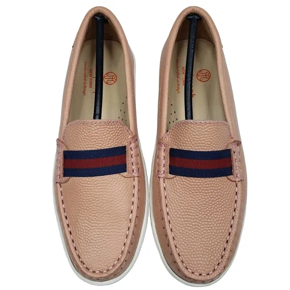 Marc Joseph | NIB Mulberry Blush Pebble Grainy Classic Leather Loafers Girl 2.5
