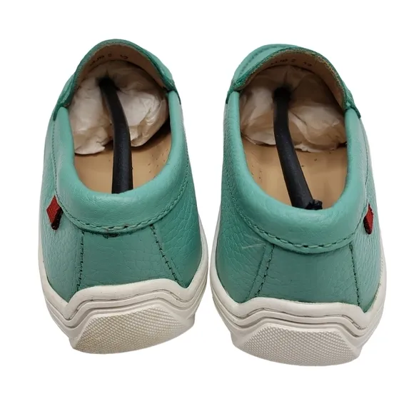 Marc Joseph | NIB Union St Turquoise Grainy Leather Preppy Chic Loafers Girl 12