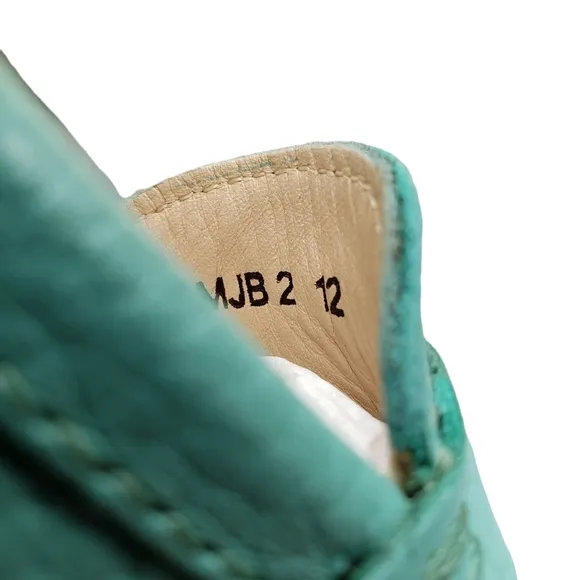 Marc Joseph | NIB Union St Turquoise Grainy Leather Preppy Chic Loafers Girl 12