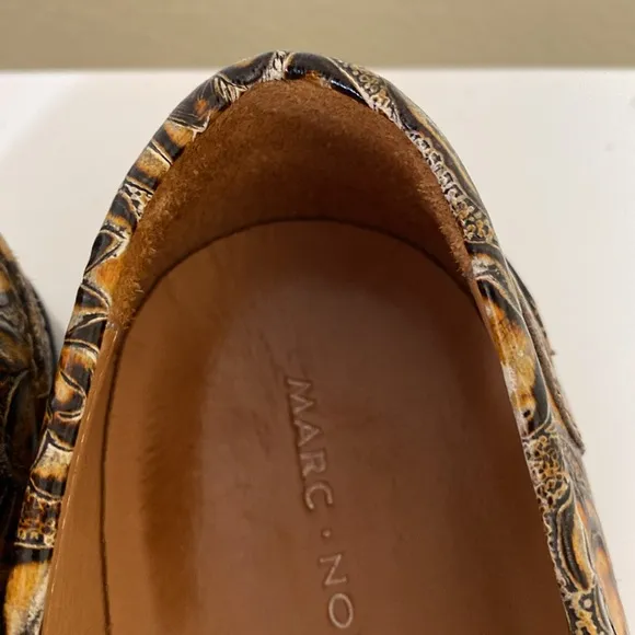 Marc Nolan hand tooled leather loafers