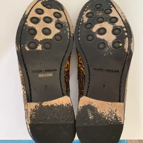 Marc Nolan hand tooled leather loafers