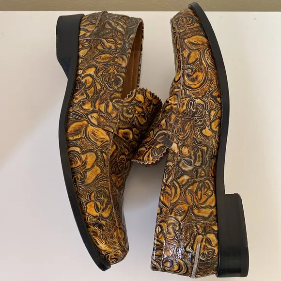 Marc Nolan hand tooled leather loafers