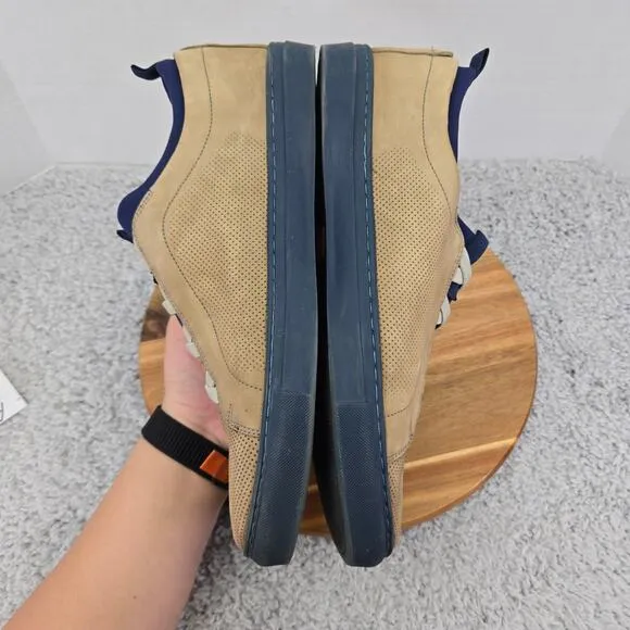 Martin Dingman Beckett Tan Navy Leather Casual Lifestyle Sneakers Mens 11.5 M