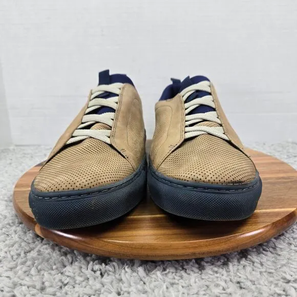 Martin Dingman Beckett Tan Navy Leather Casual Lifestyle Sneakers Mens 11.5 M