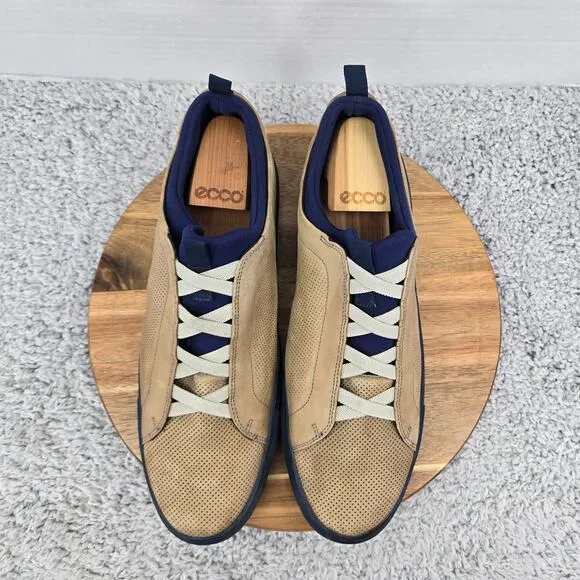 Martin Dingman Beckett Tan Navy Leather Casual Lifestyle Sneakers Mens 11.5 M
