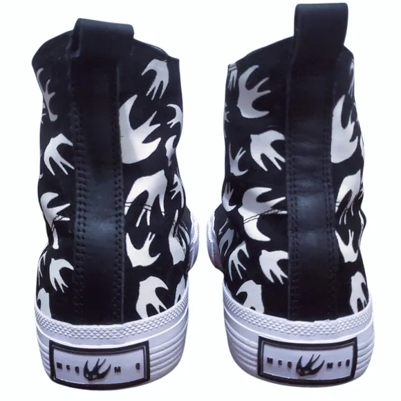MCQ Alexander McQueen Swallow High-Top Sneakers Size 39 EU 9 US