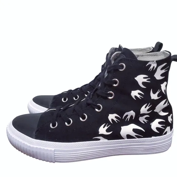 MCQ Alexander McQueen Swallow High-Top Sneakers Size 39 EU 9 US