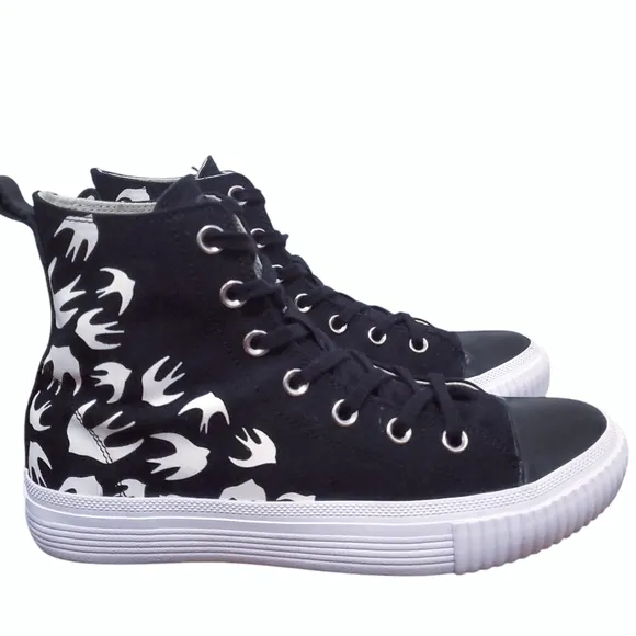 MCQ Alexander McQueen Swallow High-Top Sneakers Size 39 EU 9 US